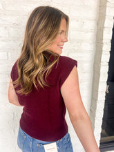 Load image into Gallery viewer, Get On My Side Burgundy Top