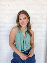 Load image into Gallery viewer, What Is Mine Dusty Blue Halter Top