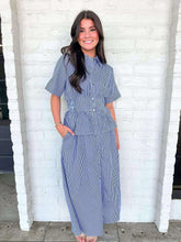 Load image into Gallery viewer, Signs of Stripes Navy Dress