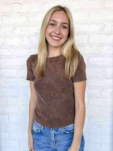 Load image into Gallery viewer, Moving Away Brown Knit Tee