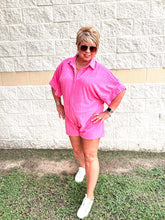 Load image into Gallery viewer, Summer Time Blues Romper Pink