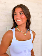 Load image into Gallery viewer, Rainbow Beaded Seashell Charm Necklace