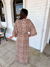 Load image into Gallery viewer, Tiger Stripe Silky Kimono Maxi Dress