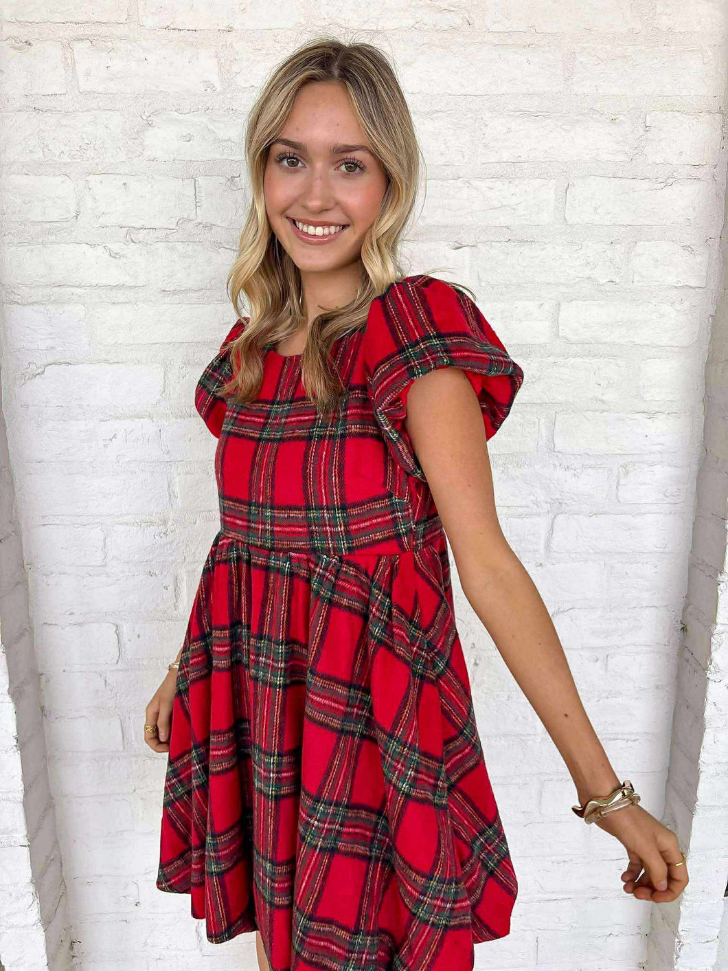 Good Times Red Plaid Dress