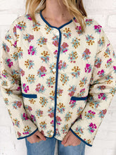 Load image into Gallery viewer, THML Floral Files Cream Jacket