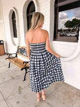 Load image into Gallery viewer, Check Your It Navy Dress