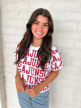Load image into Gallery viewer, Jordan Amanda White Cajuns Top
