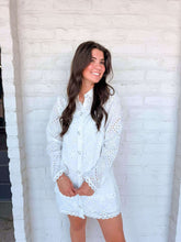 Load image into Gallery viewer, Holding On Eyelet Lace White Dress