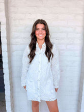 Load image into Gallery viewer, Holding On Eyelet Lace White Dress