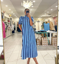 Load image into Gallery viewer, New Start Navy Stripe Dress