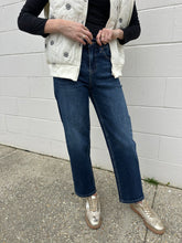 Load image into Gallery viewer, Regret Nothing Dark High Rise Crop Jean