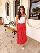 Load image into Gallery viewer, Red Hot Polka Dot Skirt