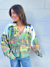 Load image into Gallery viewer, Queen Of Sparkles Mardi Gras Parade Scene Cardigan
