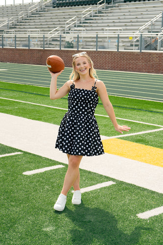 Doing Fine Black Polka Dot Dress