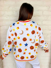 Load image into Gallery viewer, Queen Of Sparkles White Pumpkin Icon Sweatshirt