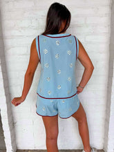 Load image into Gallery viewer, Queen Of Sparkles Light Blue Rhinestone Active Shorts