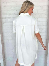 Load image into Gallery viewer, Brunch Date Cream Shirt Dress