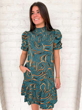 Load image into Gallery viewer, THML Genuine Glance Teal Dress
