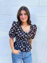 Load image into Gallery viewer, Rock On Polka Dot Top