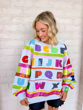 Load image into Gallery viewer, Queen Of Sparkles Grey Multi ABCs Sweatshirt