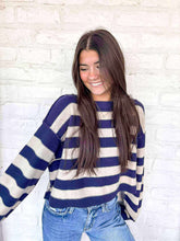 Load image into Gallery viewer, More To Come Denim Sweater