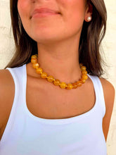 Load image into Gallery viewer, Resin Round Yellow Necklace