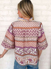Load image into Gallery viewer, Flower Power Sand Multi Print Top