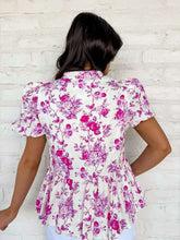 Load image into Gallery viewer, Right Place Ahead Pink Floral Top