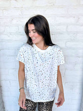 Load image into Gallery viewer, Queen Of Sparkles White Multi Rhinestone Tee