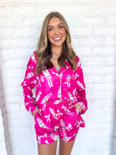 Load image into Gallery viewer, Queen of Pink Satin NutCracker &amp; Bow Pajama Set