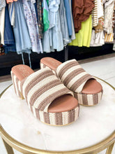 Load image into Gallery viewer, The Terry Brown Stripe Heel