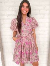 Load image into Gallery viewer, THML Where Love Grows Pink Dress