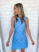 Load image into Gallery viewer, Scallop Sass Blue Dress