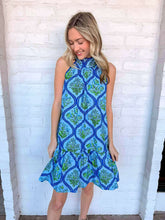 Load image into Gallery viewer, Traces Of Spring Blue Dress