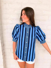 Load image into Gallery viewer, Set The Tone Navy Top