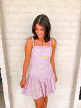 Load image into Gallery viewer, Temporary Stop Purple Polka Dot Dress
