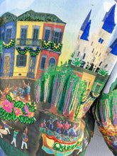 Load image into Gallery viewer, Queen Of Sparkles Mardi Gras Parade Scene Cardigan