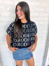 Load image into Gallery viewer, Rodeo Scattered Black Top
