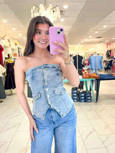 Load image into Gallery viewer, The Main Light Denim Top