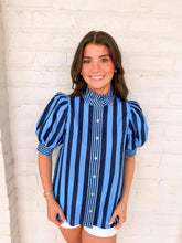 Load image into Gallery viewer, Set The Tone Navy Top