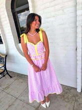 Load image into Gallery viewer, Shores Of Shells Pink Gingham Dress