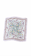 Load image into Gallery viewer, Pink Floral Silk Bandana Scarf