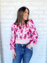 Load image into Gallery viewer, Queen Of Sparkle Pink Sequin Cheetah Top