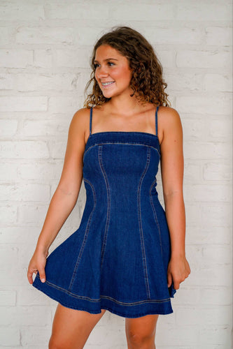 Define You Denim Mini Dress