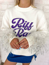 Load image into Gallery viewer, Queen Of Sparkles TCU Feather Sleeve Sweater