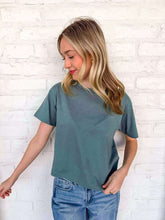 Load image into Gallery viewer, Fill My Cup Cropped Ash Jade Tee