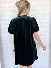 Load image into Gallery viewer, Upon Request Green Velvet Dress