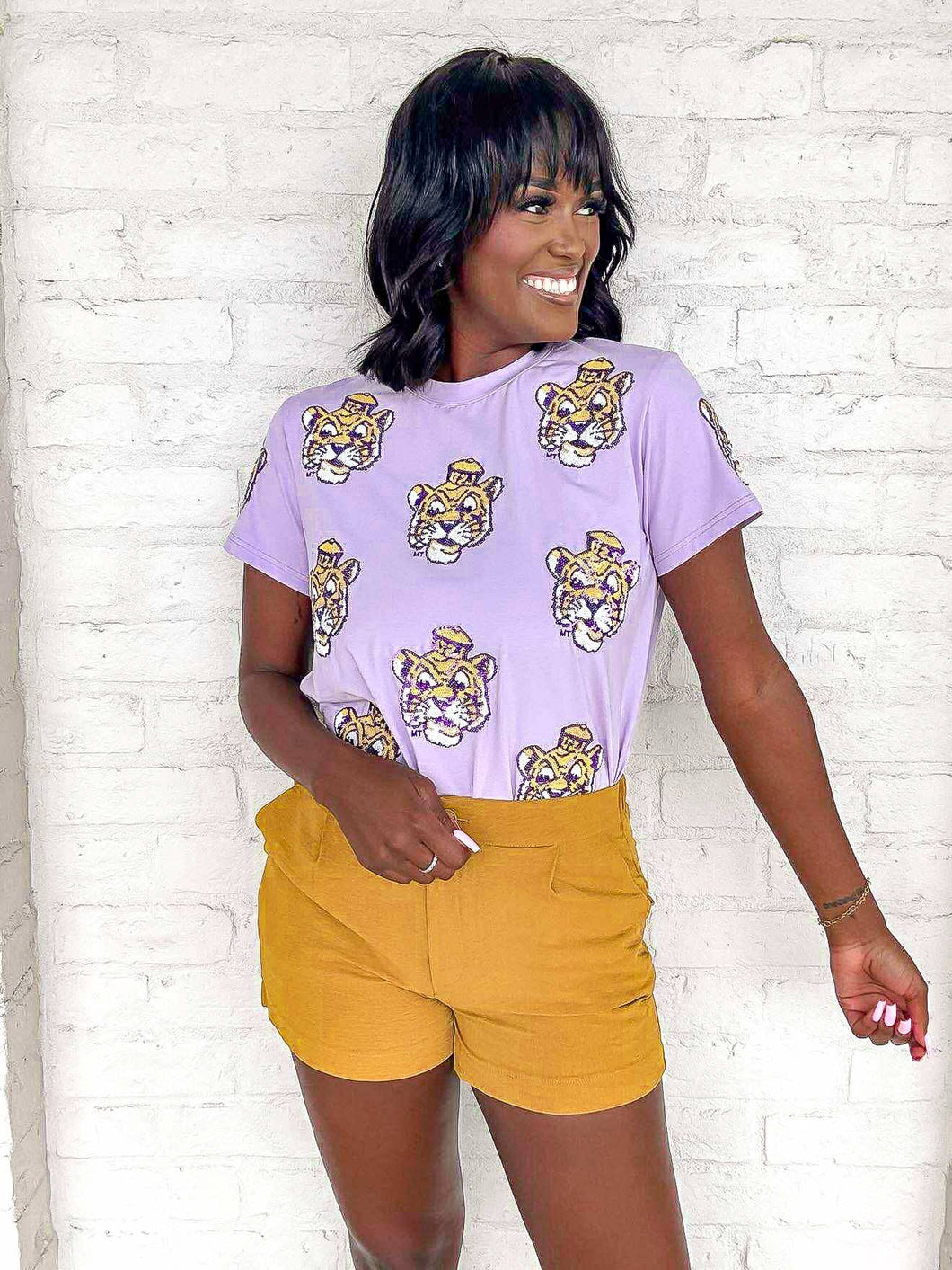 Jordan Amanda LSU Tiger Head Purple Exclusive