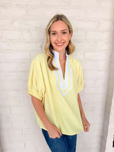 Load image into Gallery viewer, Fair Enough Yellow Stripe Top