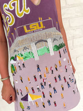 Load image into Gallery viewer, Queen Of Sparkles LSU Stadium Tailgate Tank Dress